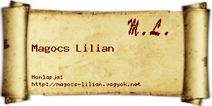 Magocs Lilian névjegykártya